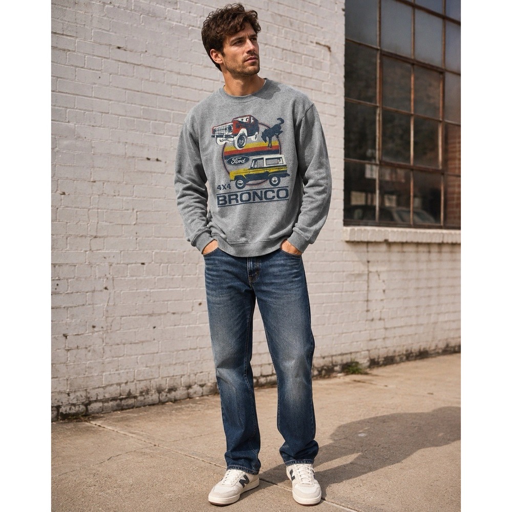 Junk Food Tees Sweatshirt S Ford Bronco Graphic Streetwear Western Heritage